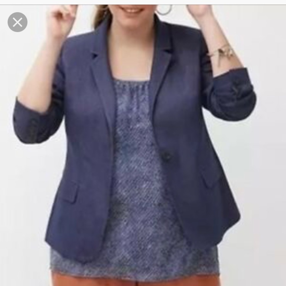 Lane bryant blue blazer